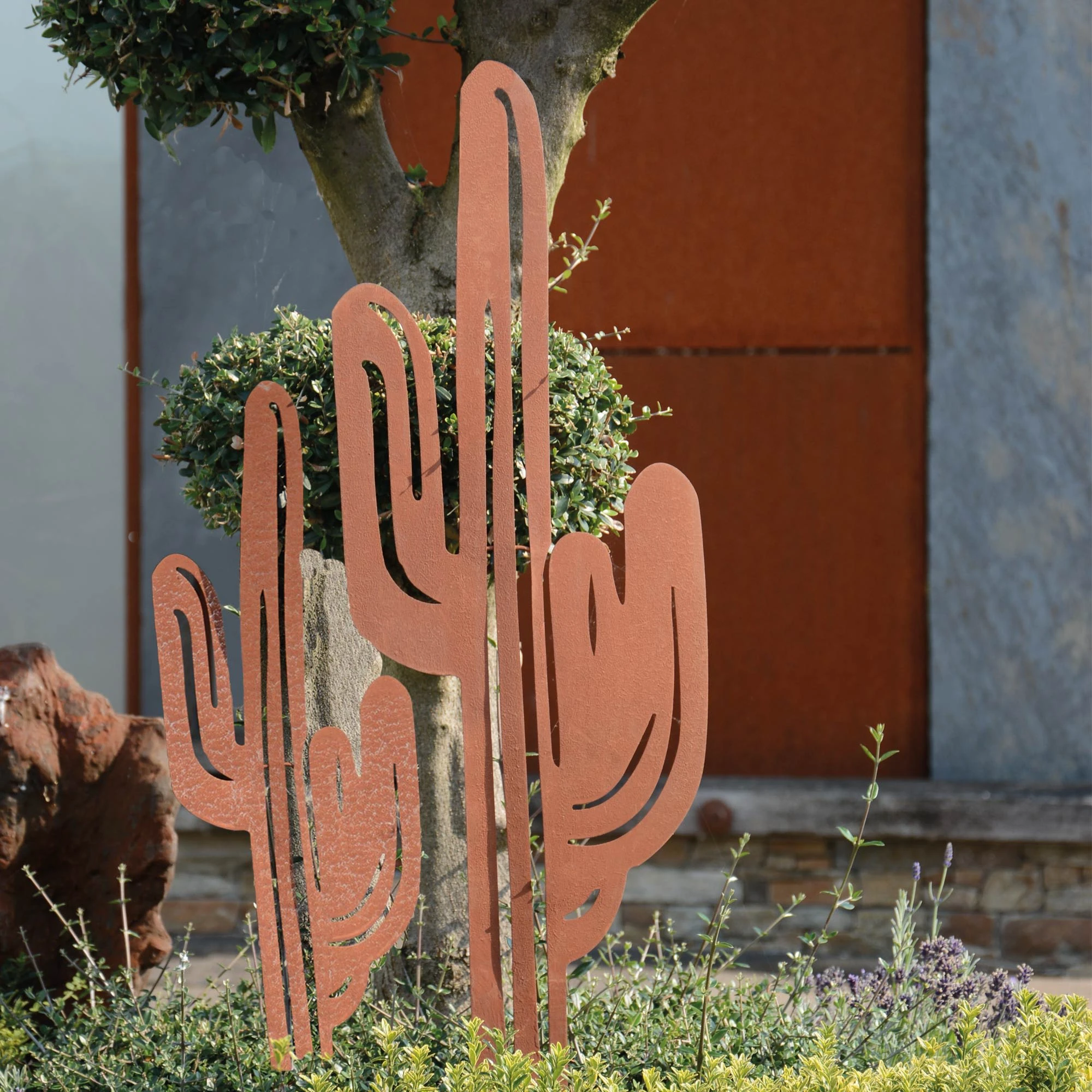 UNUS Gartenstecker Rost Kaktus In Braun – Bild 6