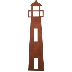 UNUS Gartenstecker Rost Leuchtturm In Braun