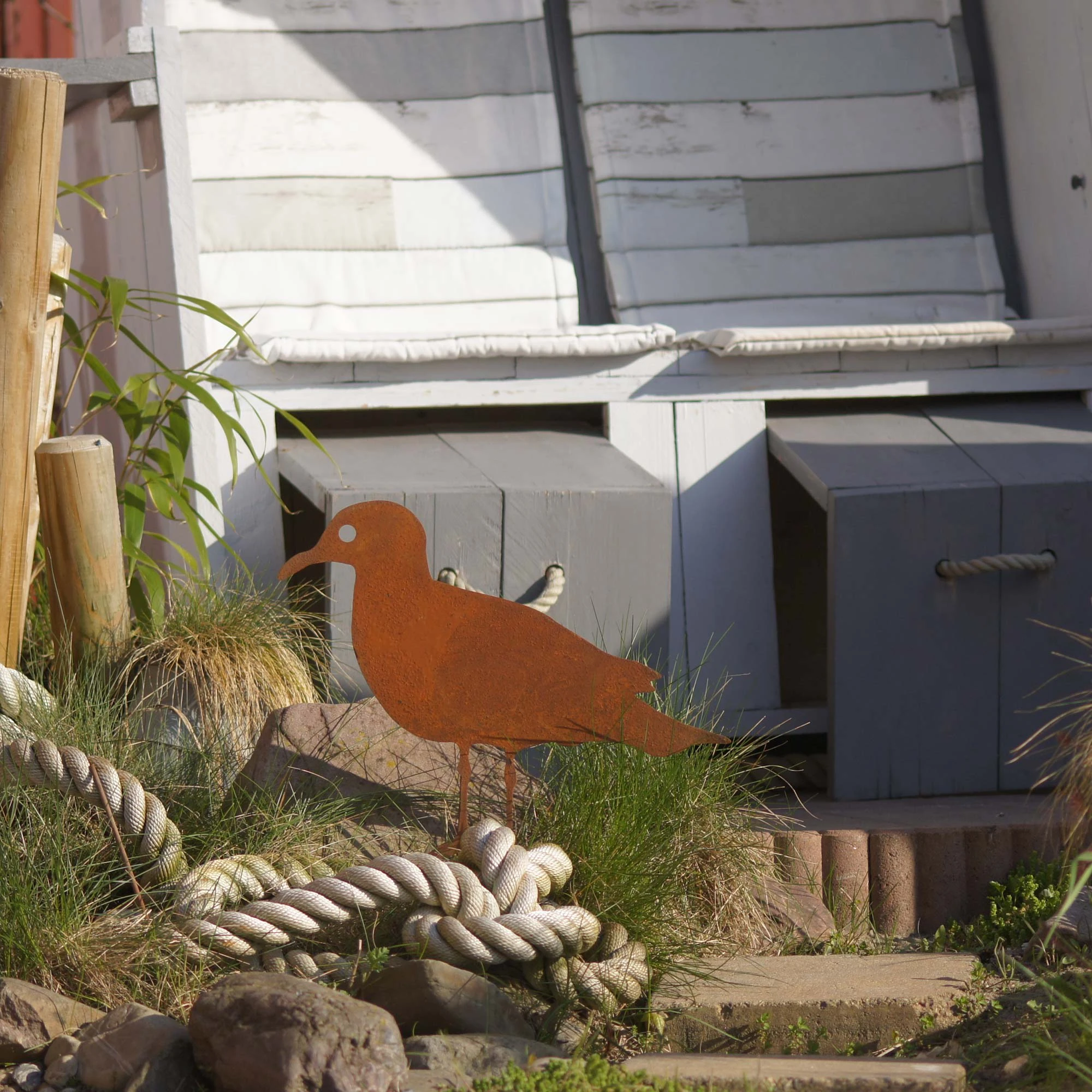 UNUS Gartenstecker Rost Möwe In Braun – Bild 5