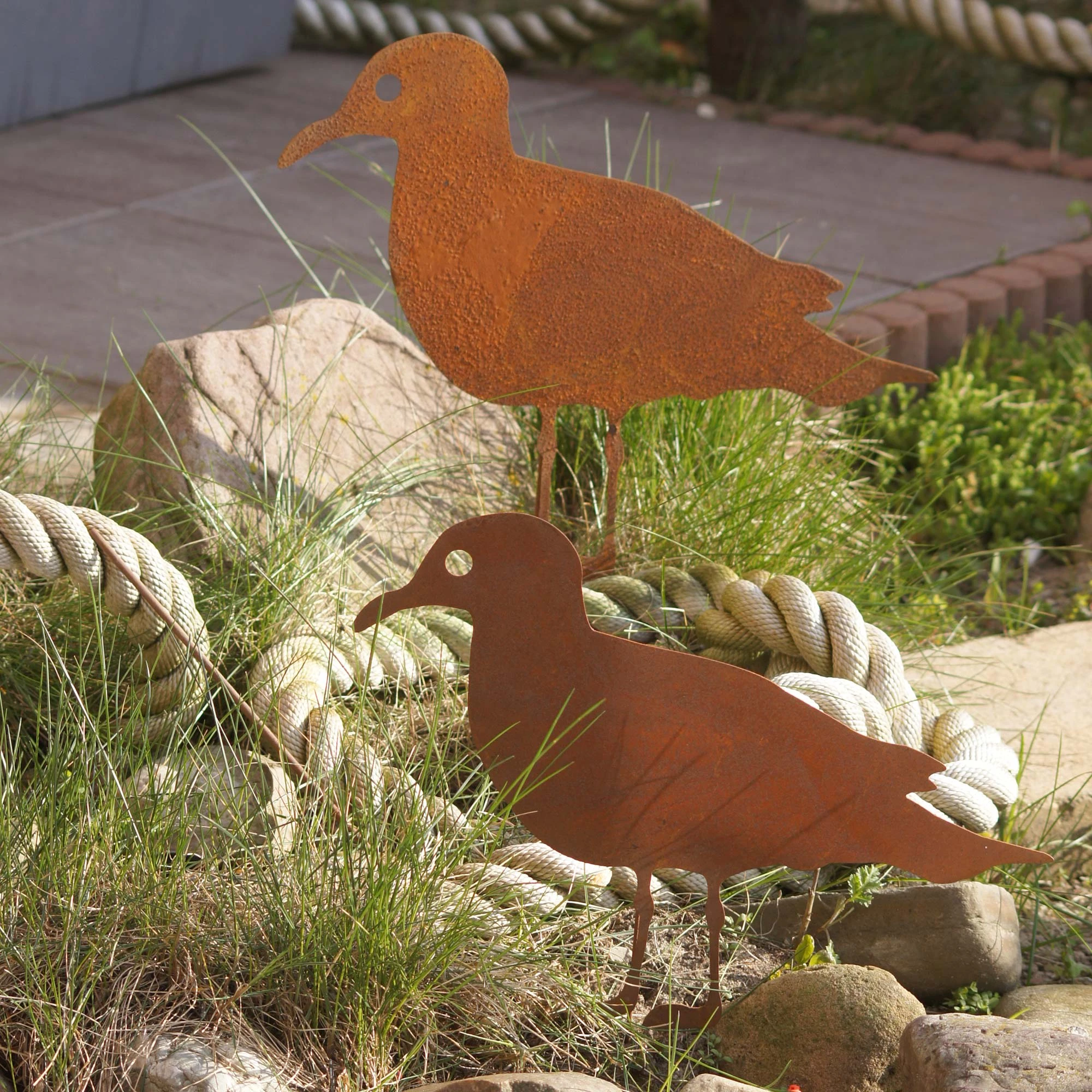 UNUS Gartenstecker Rost Möwe In Braun – Bild 6