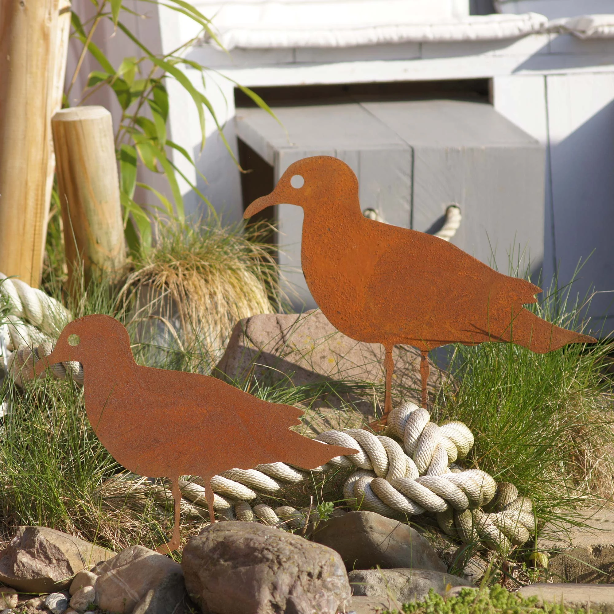 UNUS Gartenstecker Rost Möwe In Braun – Bild 7
