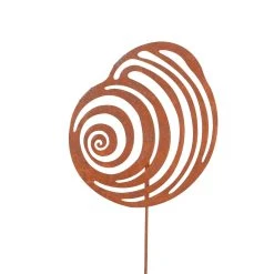 UNUS Gartenstecker Rost Muscheln In Braun
