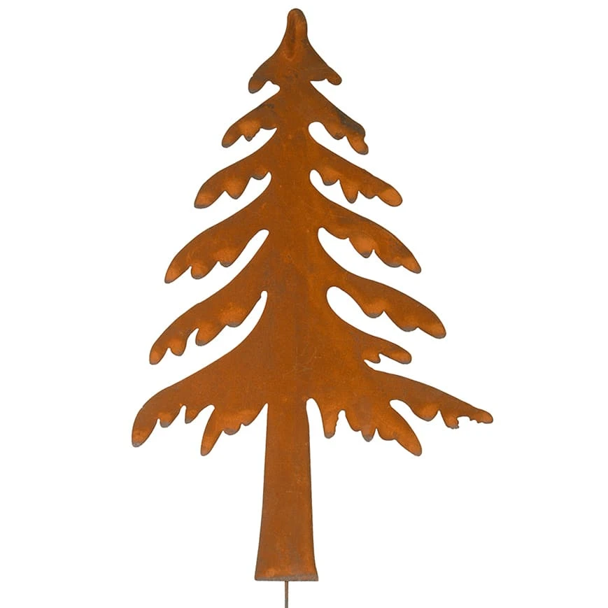 UNUS Gartenstecker Rost Tannenbaum In Braun – Bild 2