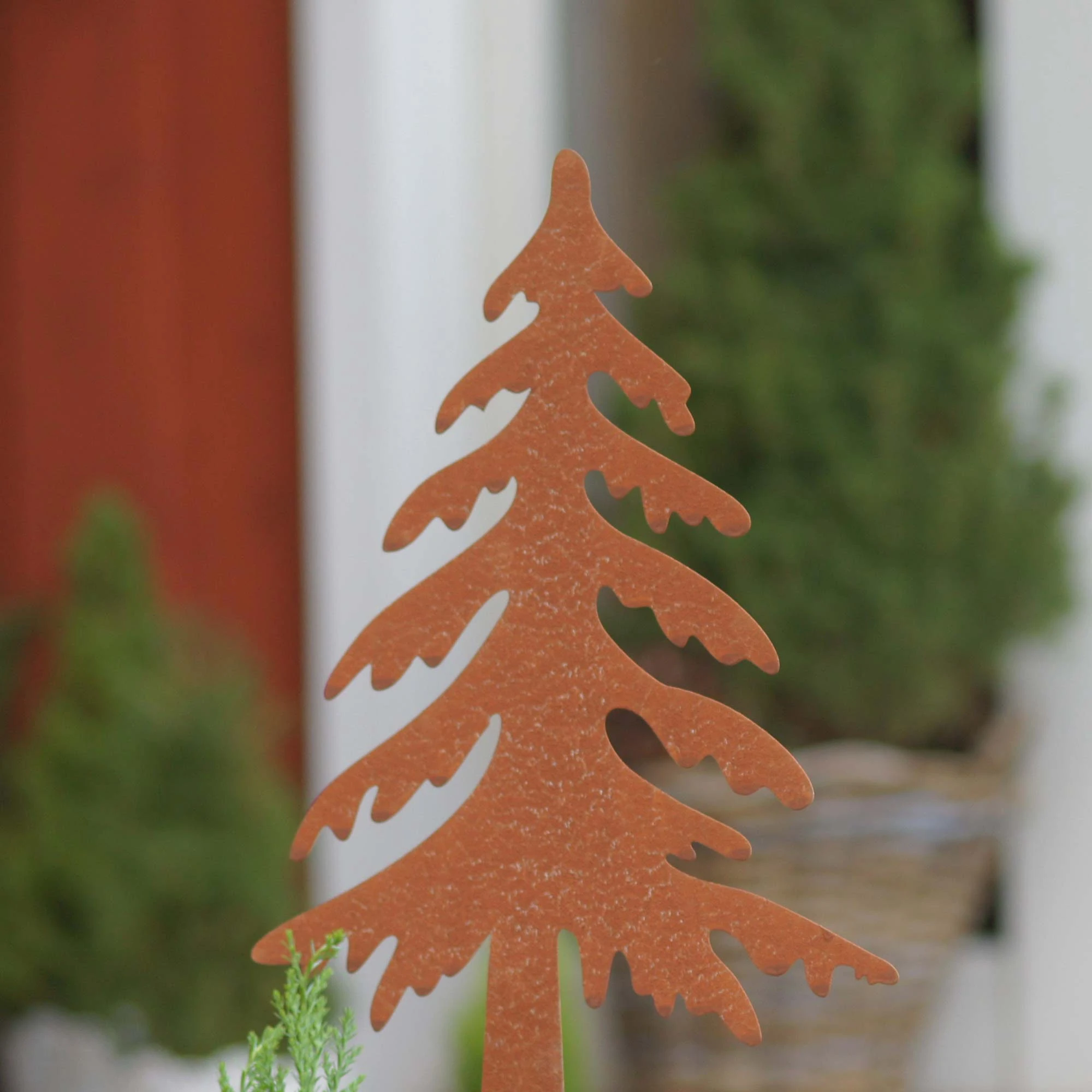 UNUS Gartenstecker Rost Tannenbaum In Braun – Bild 4