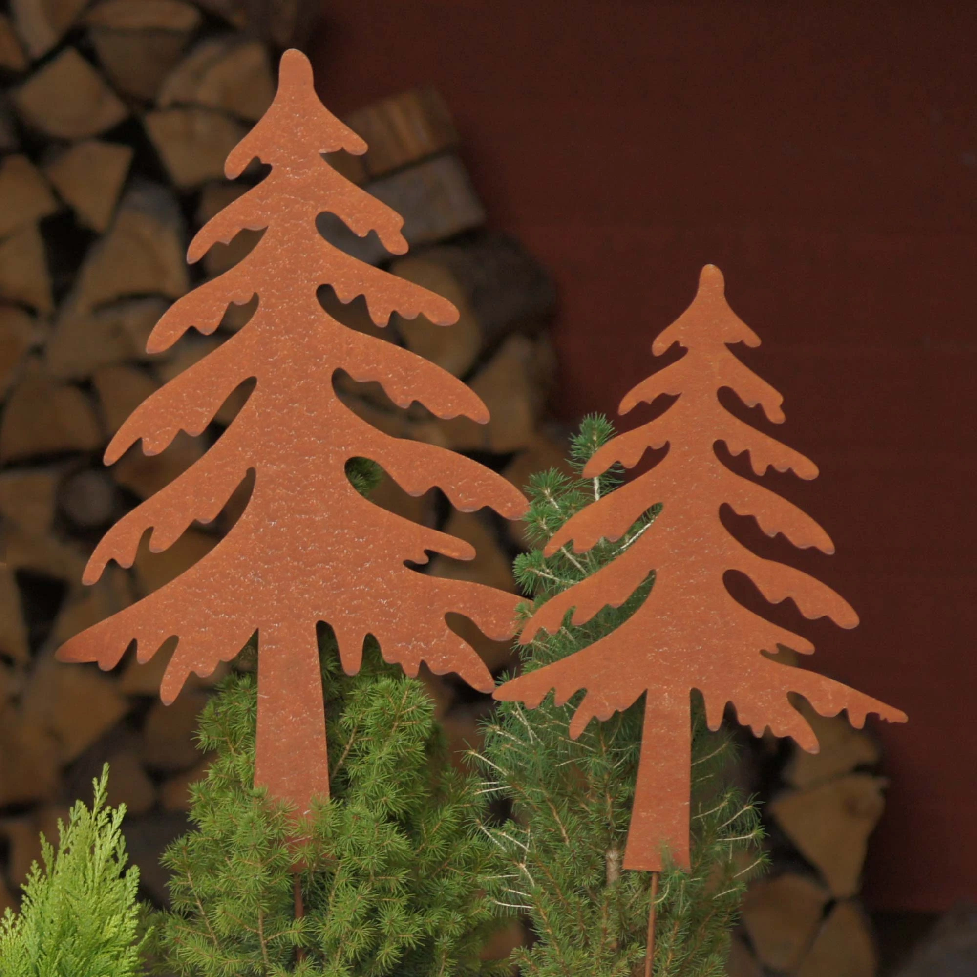 UNUS Gartenstecker Rost Tannenbaum In Braun – Bild 7