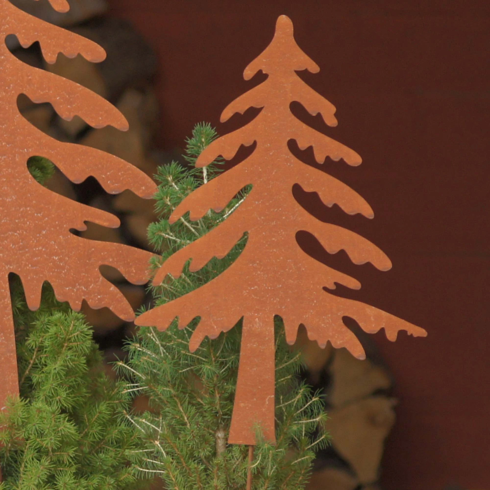 UNUS Gartenstecker Rost Tannenbaum In Braun – Bild 8