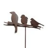 UNUS Gartenstecker Rost Vögel In Braun