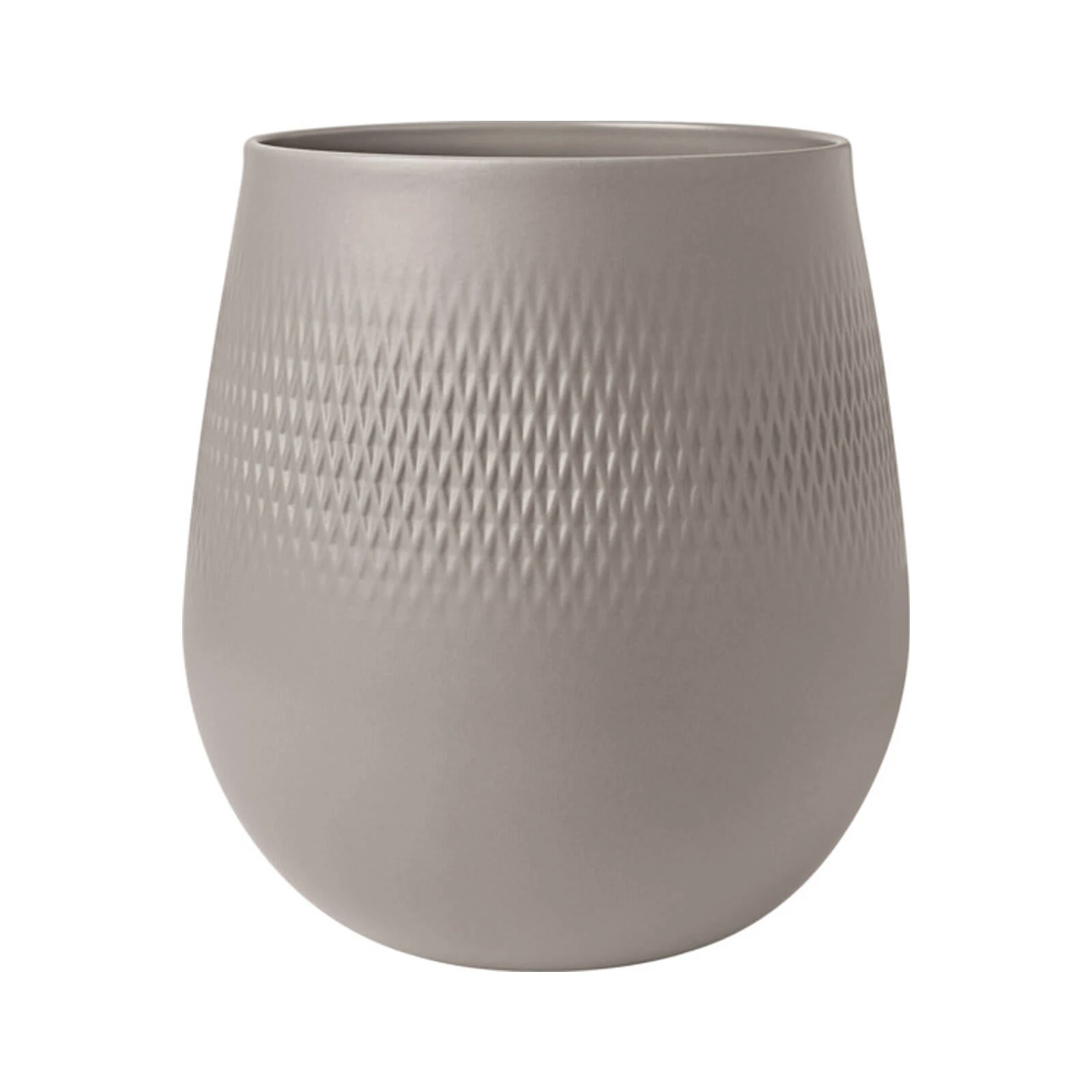 Villeroy & Boch Vase Manufacture Collier 23 Cm In Taupe