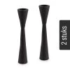 VTwonen Kerzenstaenders "Set/2 Metal Black 20cm" In Schwarz - 20cm