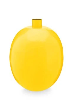 VTwonen Vasen "Metal Fluo" In Gelb - (L) 26,5 X (B) 26,5 X (H) 34,5 Cm