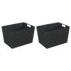 Wenko Aufbewahrungskorb Adria Schwarz Größe M 2er Set In Schwarz