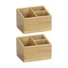 Wenko Bambus Organizer Terra 3 Fächer 2er Set In Braun