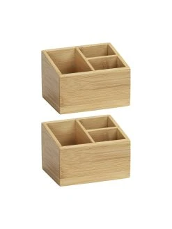 Wenko Bambus Organizer Terra 3 Fächer 2er Set In Braun