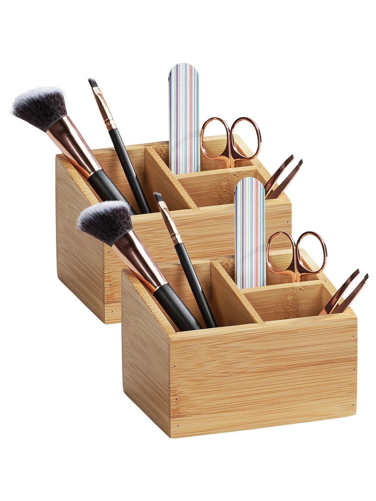 Wenko Bambus Organizer Terra 3 Fächer 2er Set In Braun – Bild 10