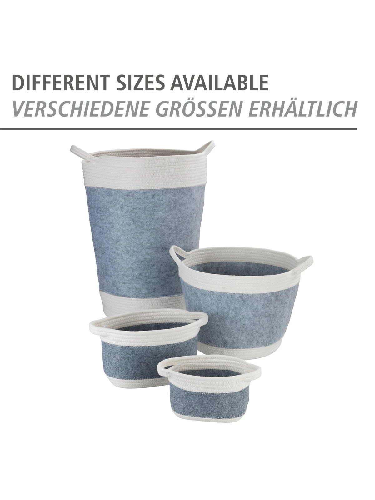 Wenko Filz Aufbewahrungskorb Bea L Hellgrau In Weiß – Bild 17