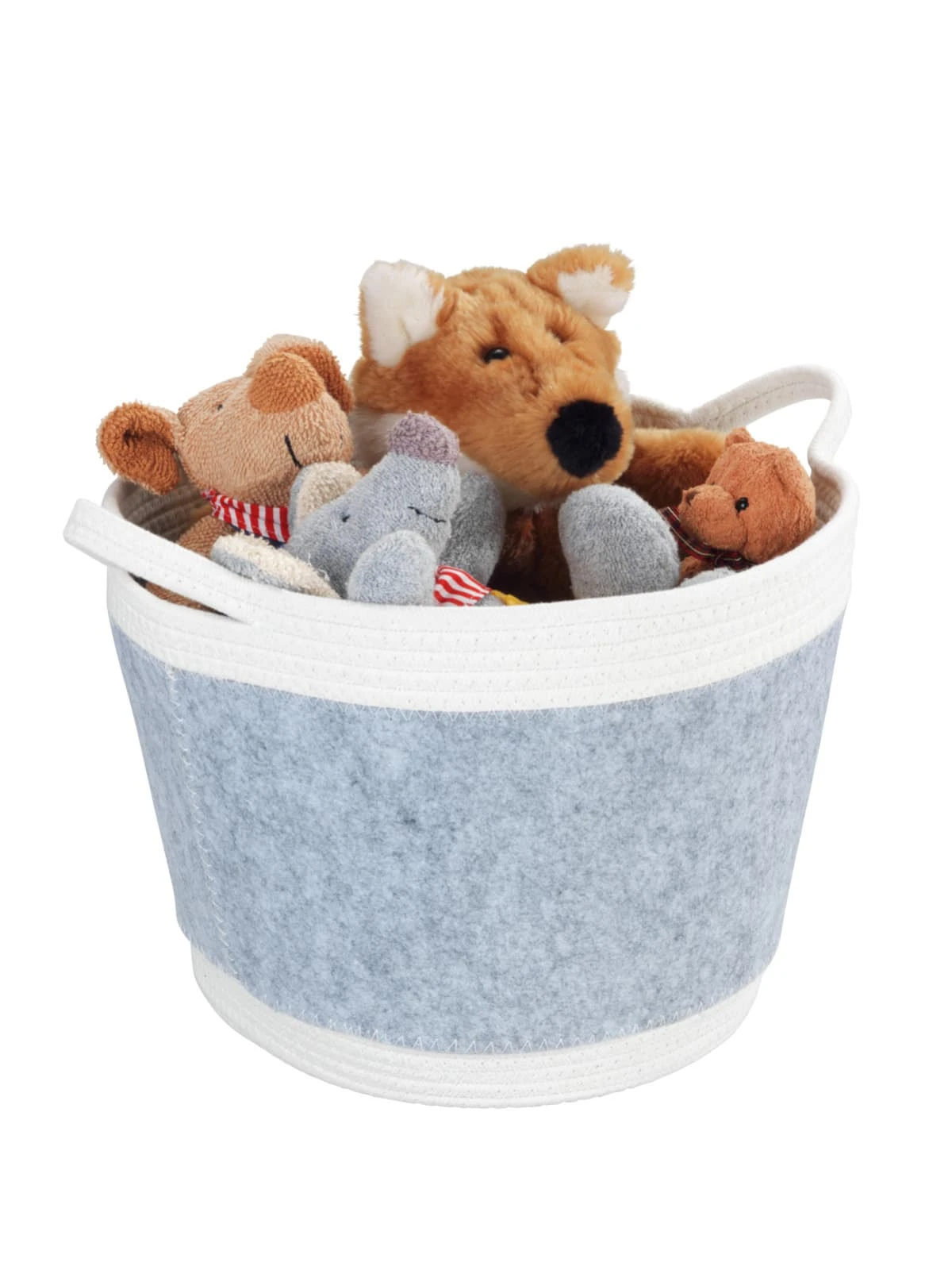 Wenko Filz Aufbewahrungskorb Bea L Hellgrau In Weiß – Bild 20