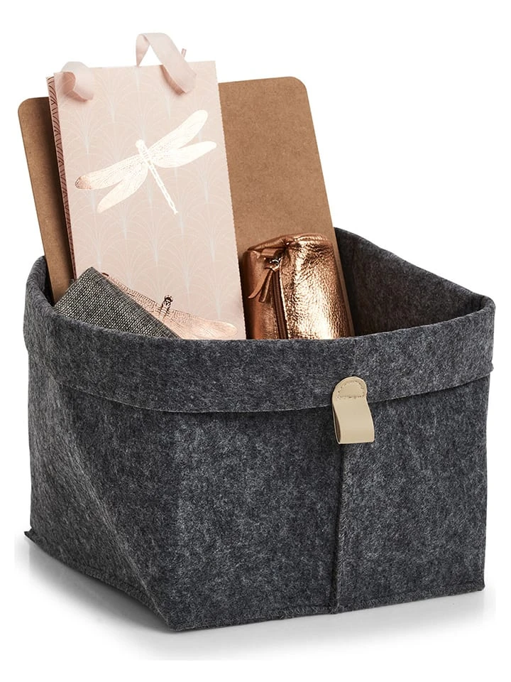 Zeller Aufbewahrungskorb In Anthrazit - (B)24 X (H)25 X (T)24 Cm – Bild 3