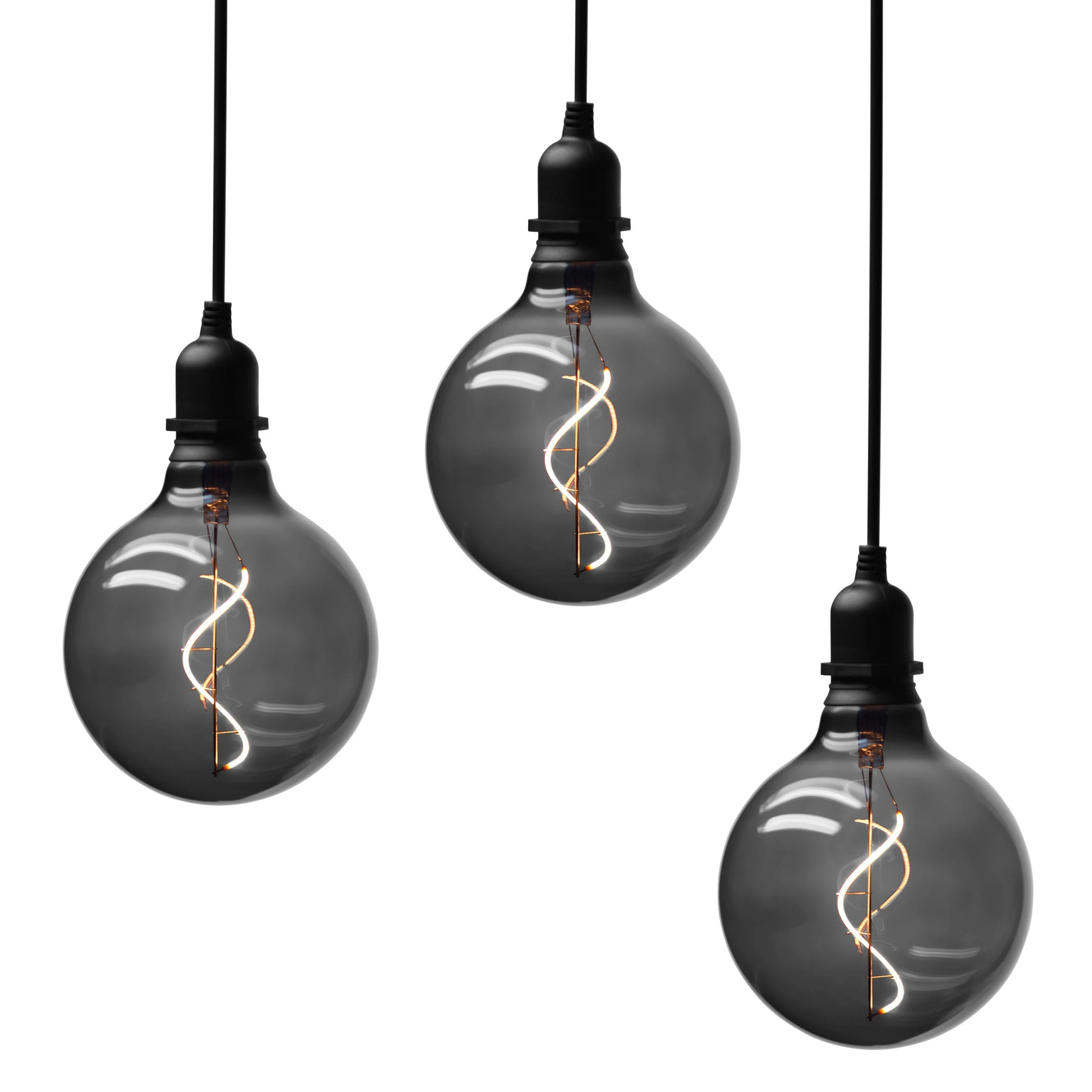 AMARE 3er Set Designleuchte Glow Mit Netzstecker G In Smoky – Bild 2