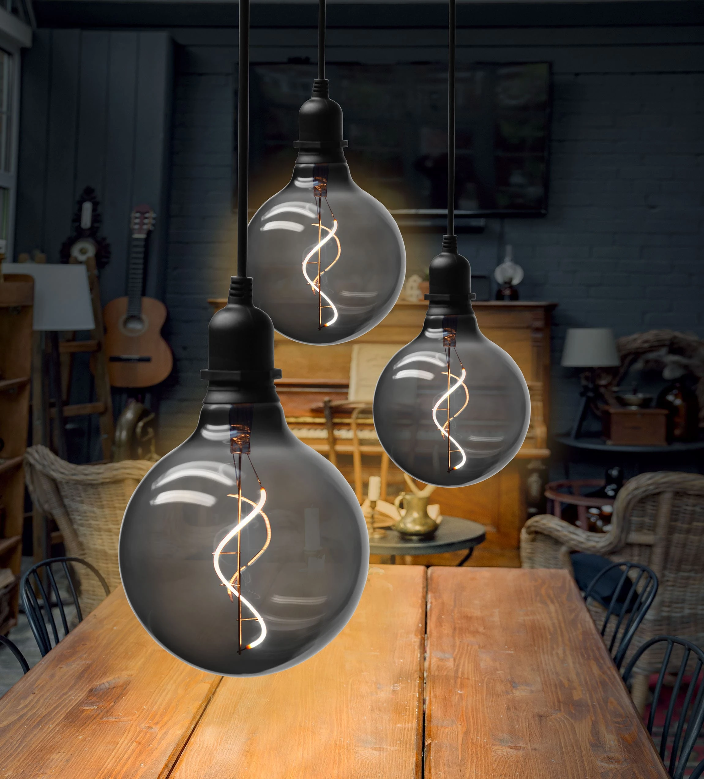 AMARE 3er Set Designleuchte Glow Mit Netzstecker G In Smoky – Bild 3