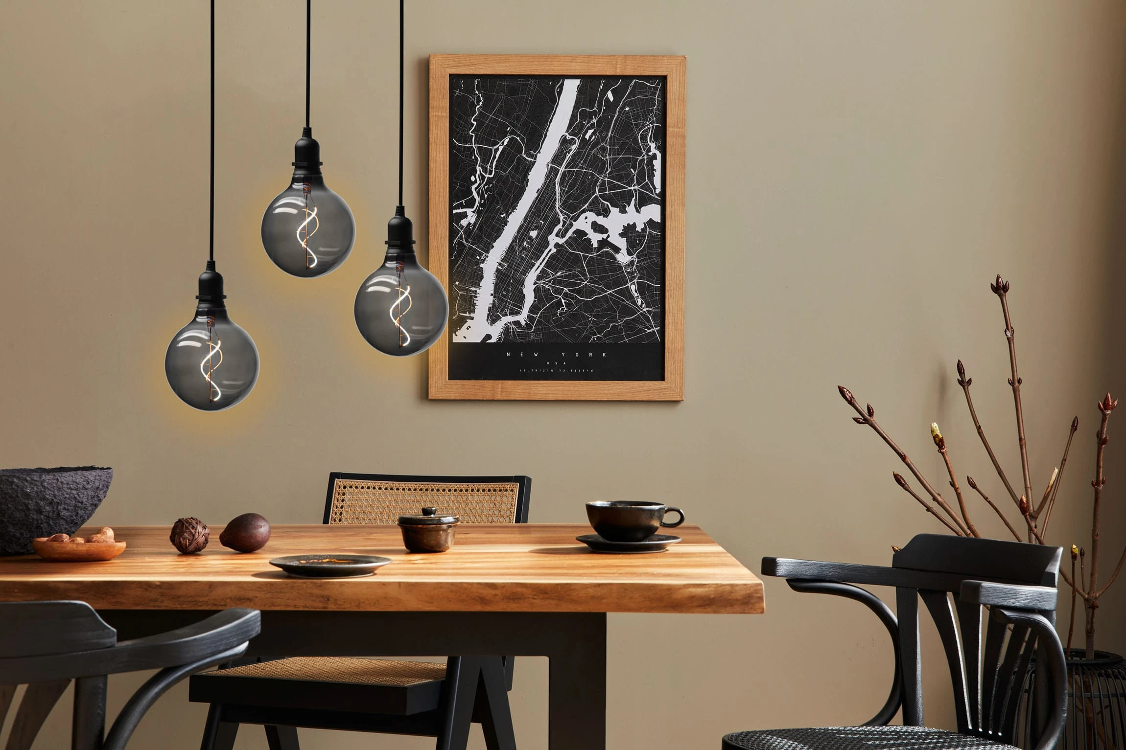 AMARE 3er Set Designleuchte Glow Mit Netzstecker G In Smoky – Bild 4