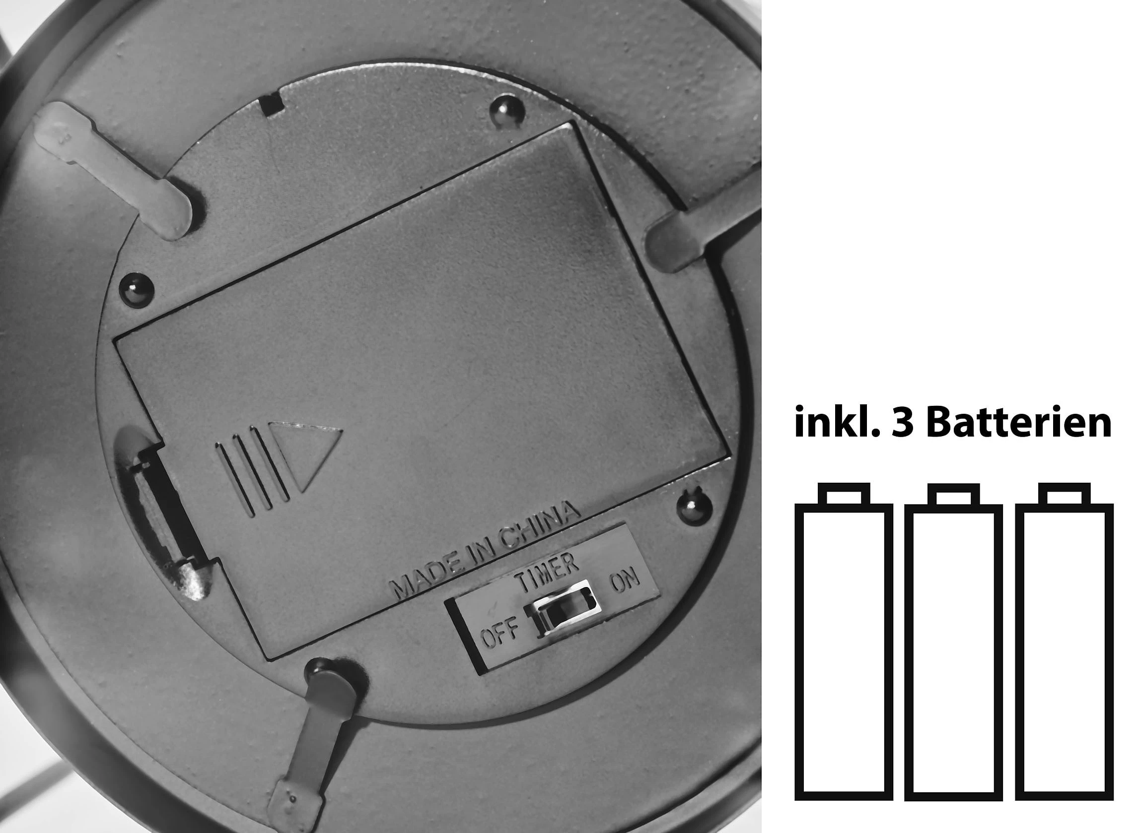 AMARE Dekolampen 2er Set Im Industrie-Look Eckig/rund KABELLOS In Schwarz – Bild 5