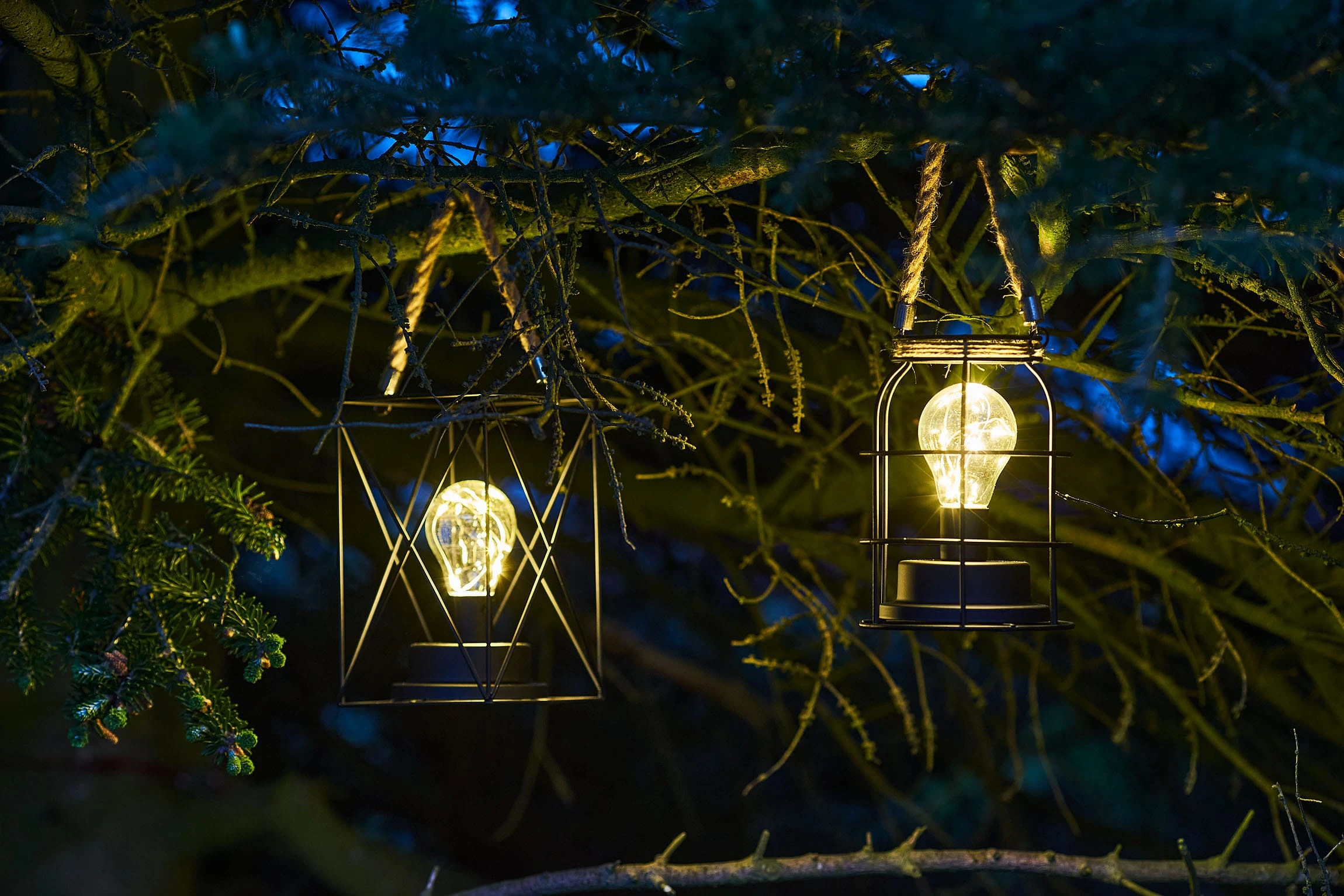 AMARE Dekolampen 2er Set Im Industrie-Look Eckig/rund KABELLOS In Schwarz – Bild 7