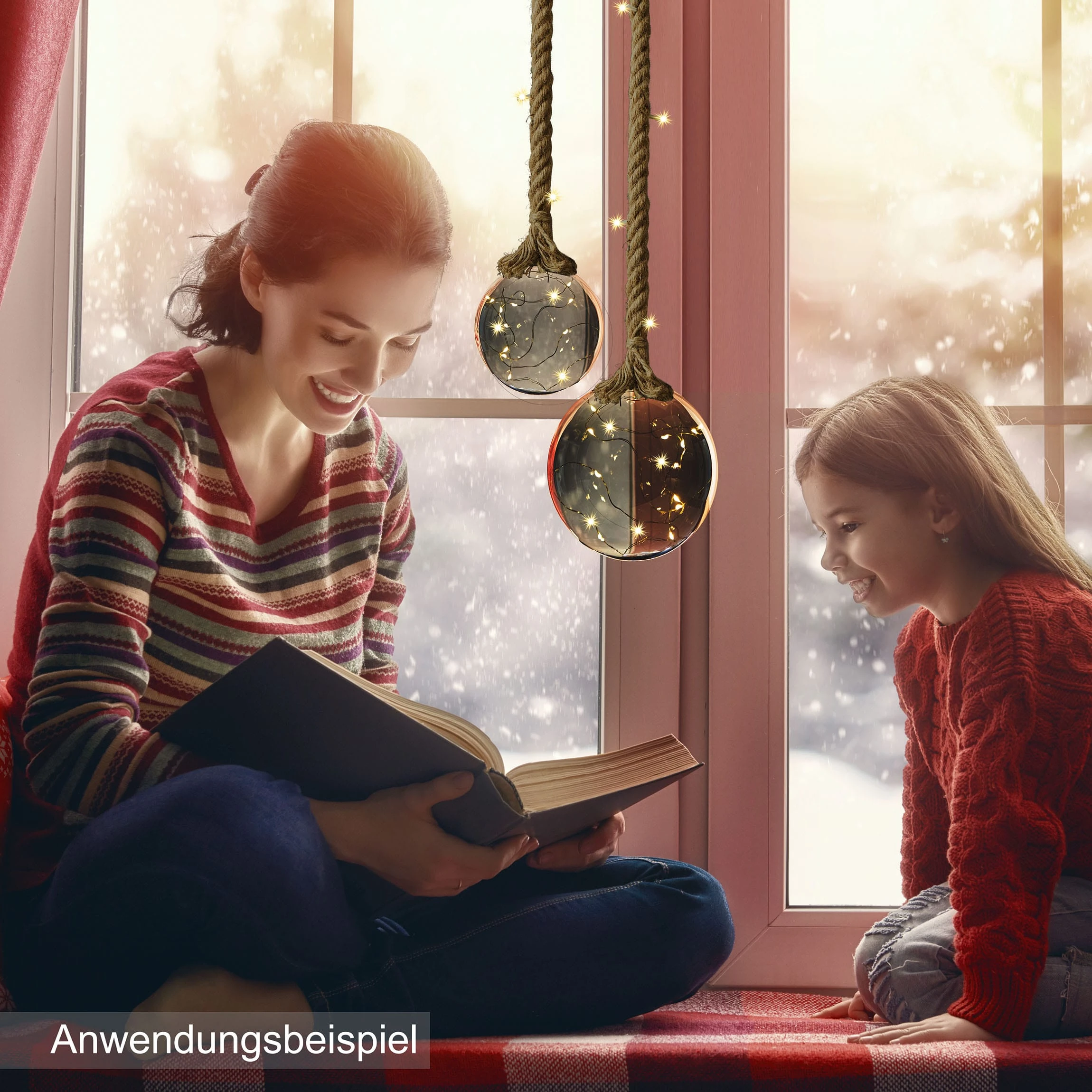 AMARE LED Dekolicht 15 Cm Kugelform Am Seil NICHT ERFORDERLICH In Rauchglas – Bild 4