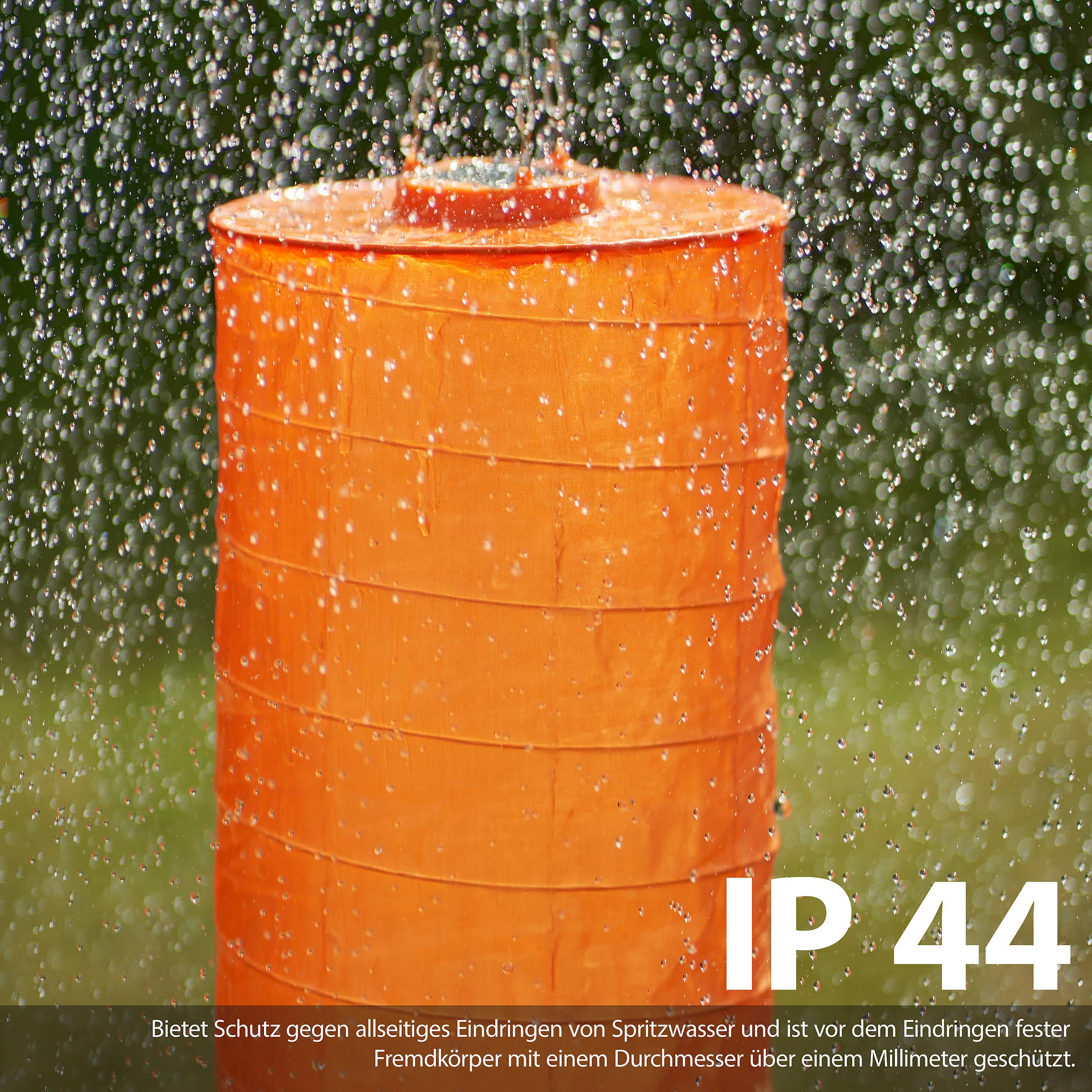 AMARE LED Lampion 2er-Set Solar Lampenschlauch SOLARBETRIEBEN In Orange – Bild 3