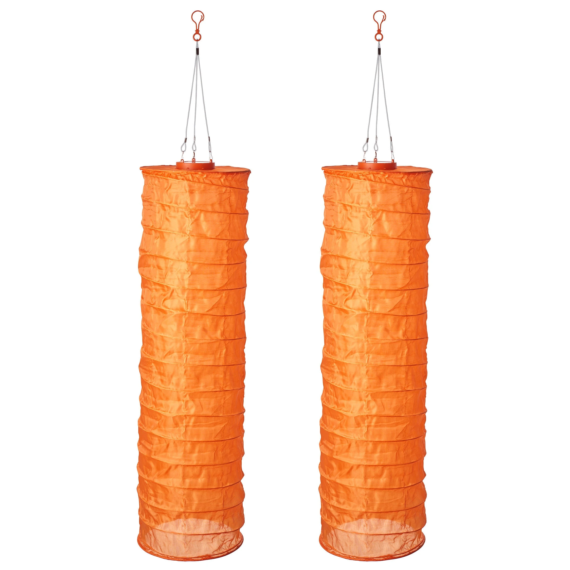 AMARE LED Lampion 2er-Set Solar Lampenschlauch SOLARBETRIEBEN In Orange