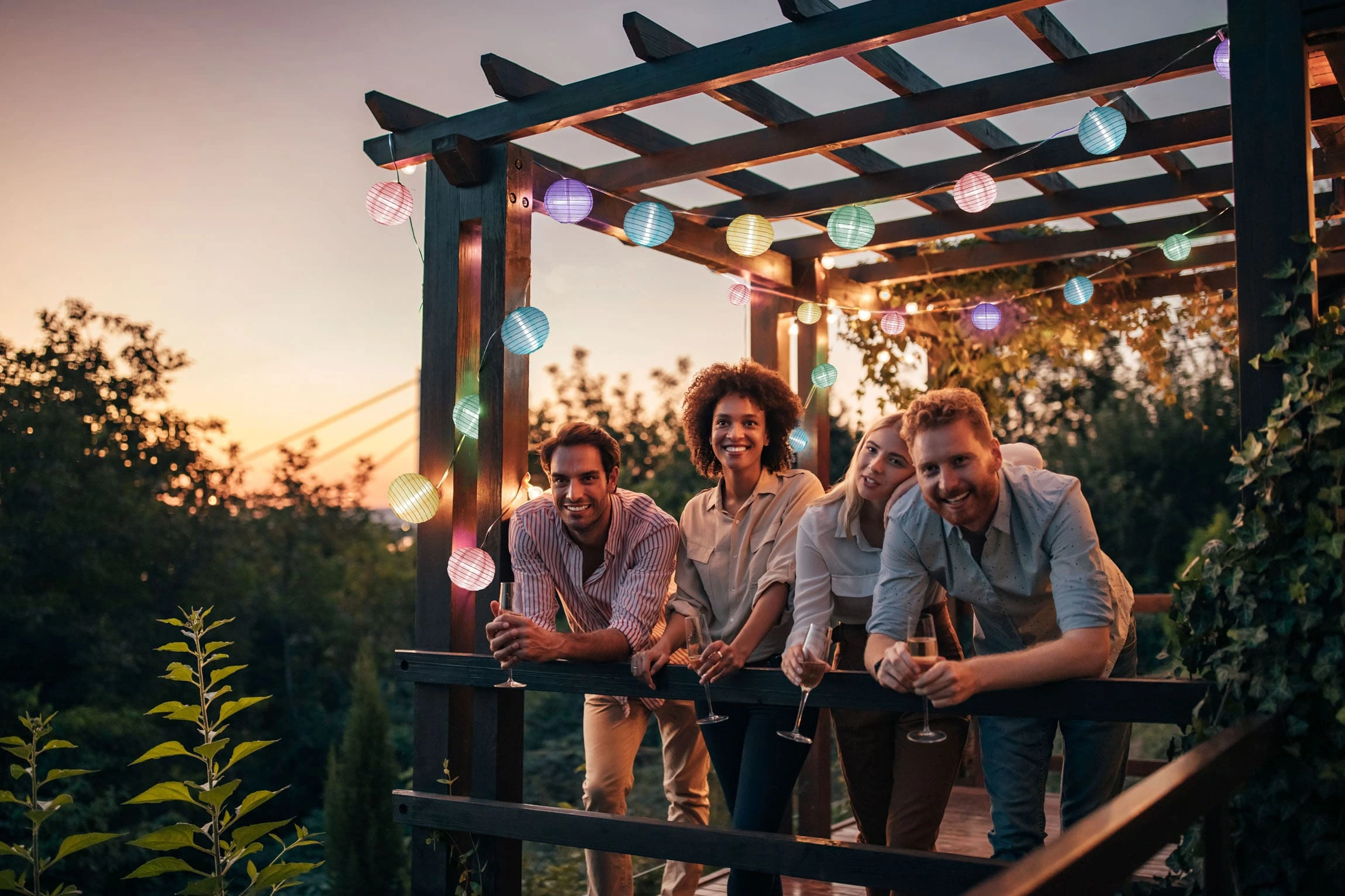 AMARE LED Lampion Lampenkette G In Pastell – Bild 10