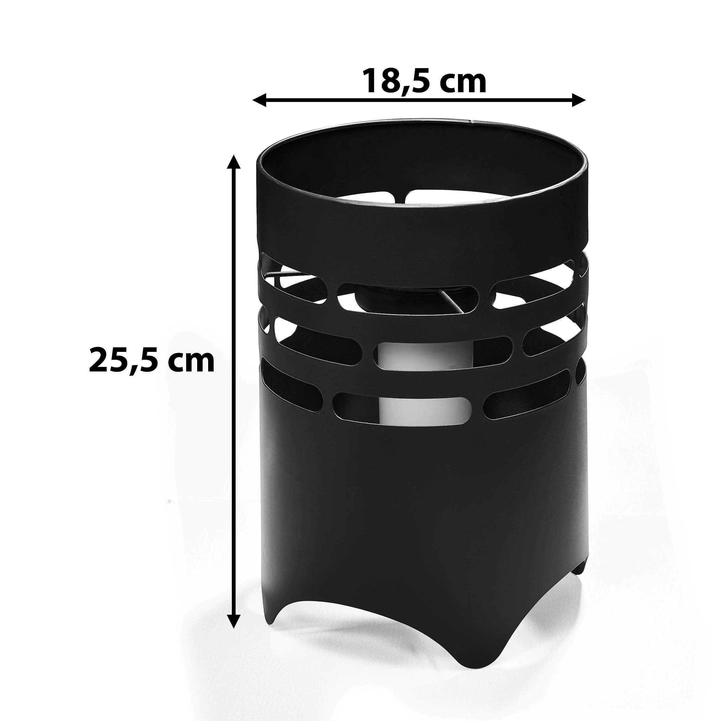 AMARE Solar Gartenfeuer Rund NICHT ERFORDERLICH In Schwarz – Bild 2