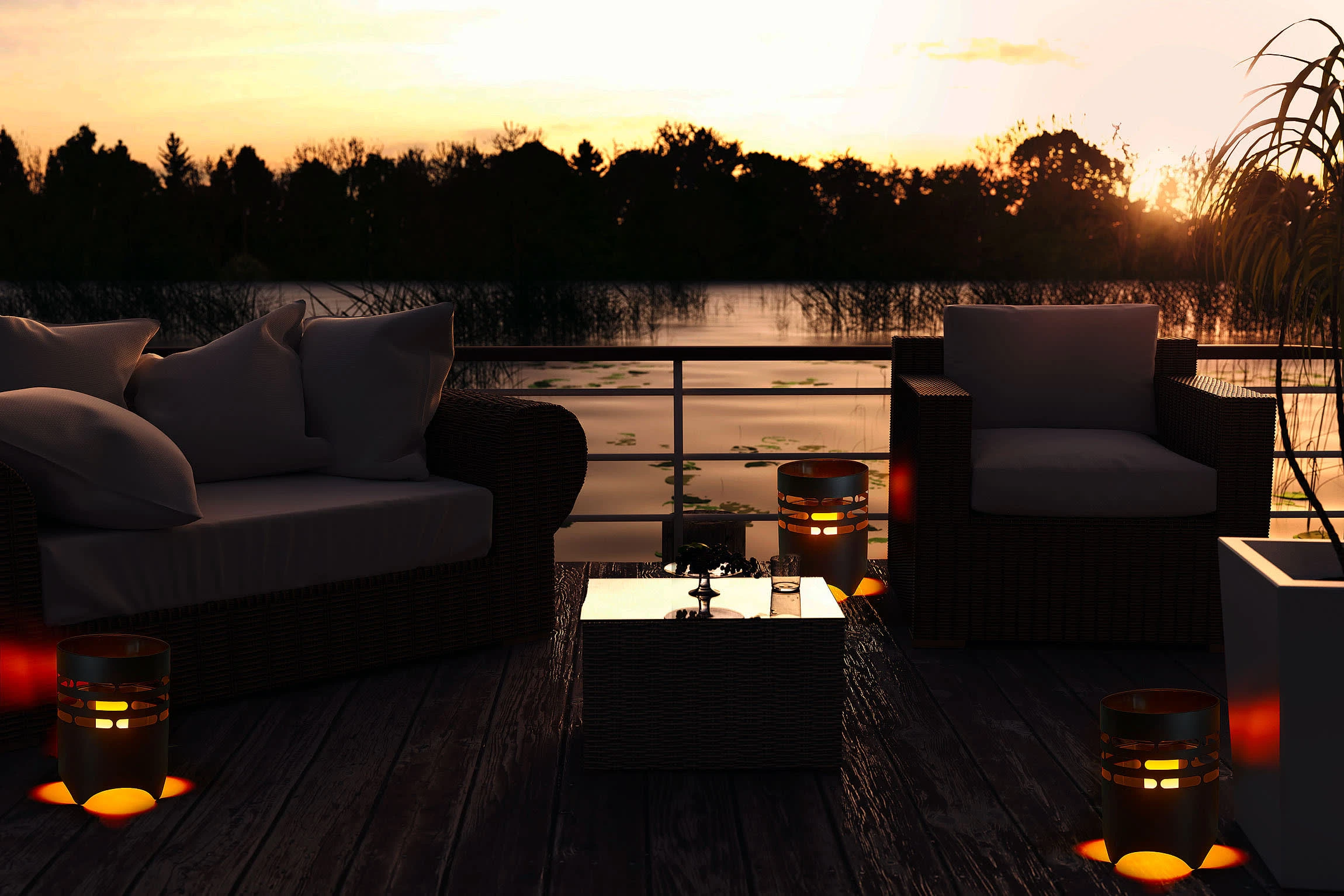 AMARE Solar Gartenfeuer Rund NICHT ERFORDERLICH In Schwarz – Bild 4