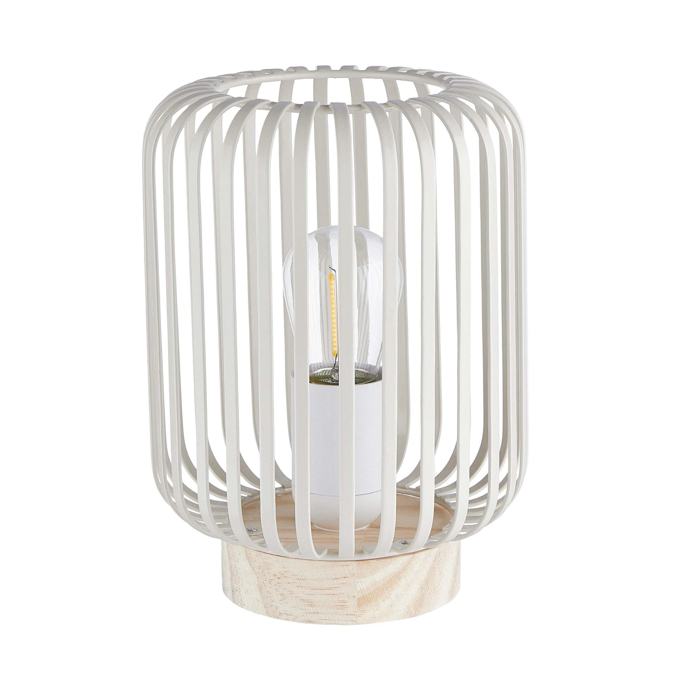 Butlers LED Laterne Höhe 19cm NORDICA In Beige