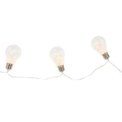 Butlers LED-Lichterkette 10 Lichter Mit USB-Batteriefach BULB LIGHTS In Transparent
