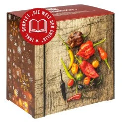 CORASOL Premium Chili Adventskalender 2021 Mit 24 Geschroteten Chilisorten