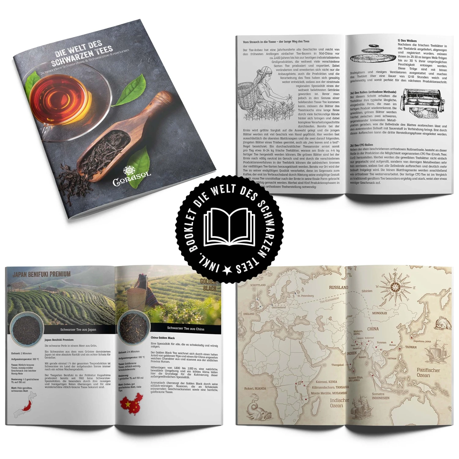 CORASOL Premium Schwarztee-Adventskalender 24 Sorten Aus Aller Welt – Bild 3