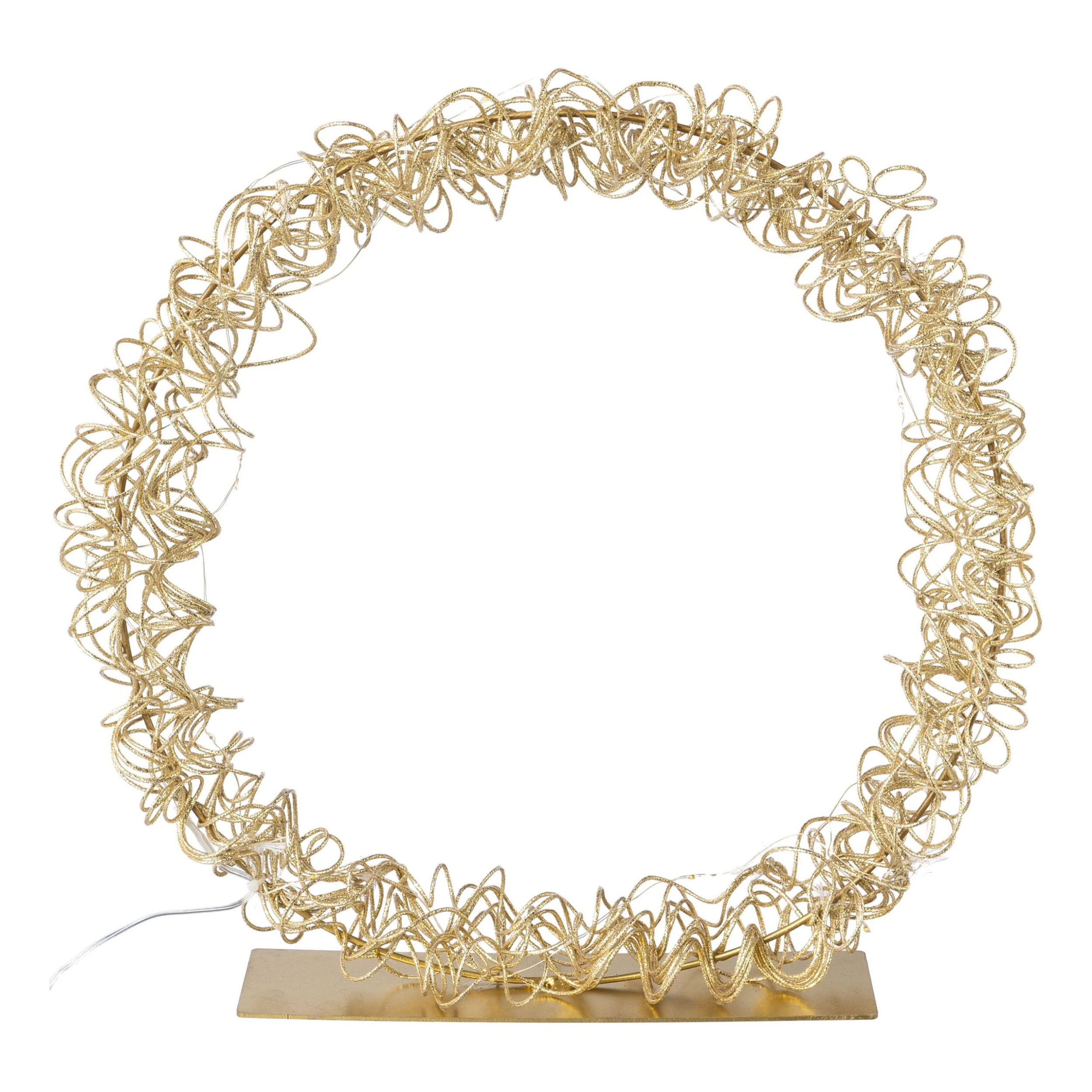 Creativ Home Deko-Objekt Ring Mit LED In Gold