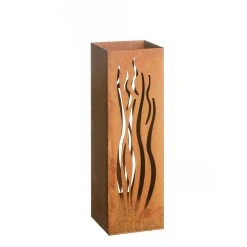 Gartenfreude Feuersäule Im Wellendesign In Rostfarben