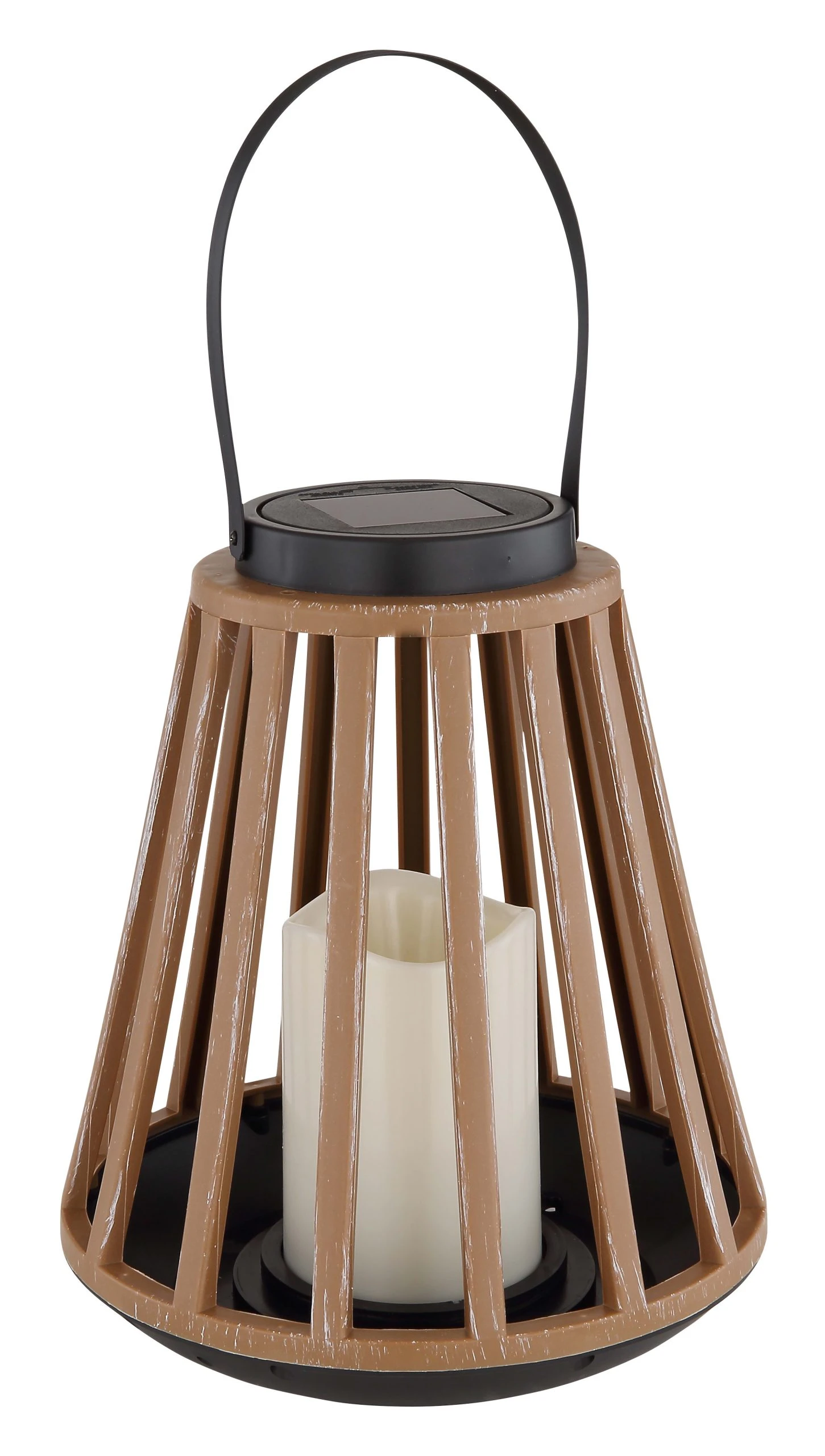 Globo Lighting Solarleuchte "SOLARLEUCHTE KUNSTSTOFF HOLZOPTIK, 1XLED" In Brown – Bild 4