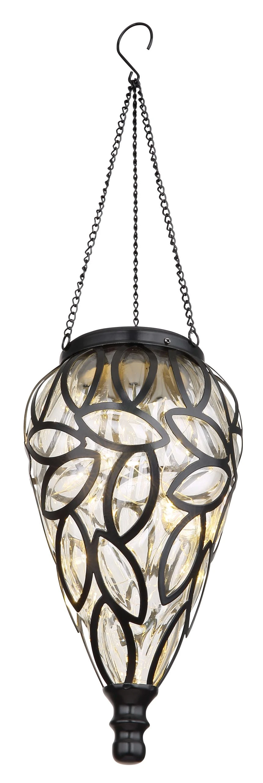 Globo Lighting Solarleuchte "SOLARLEUCHTE METALL SCHWARZ, 15XLED" In Black