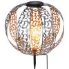 Globo Lighting Solarleuchte "SOLARLEUCHTE METALL SILBERFARBEN, 1XLED" In Silver