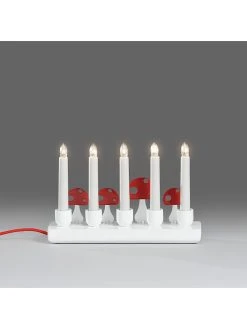Konstsmide Leuchter In Weiß/ Rot - (B)26 X (H)18 X (T)7 Cm