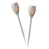 MARELIDA 2er Set LED Solar Fackel Mit Flammeneffekt H: 79cm In Weiß