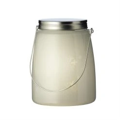 MARELIDA LED Dekoglas SNOW Rotierende Schneeflocken H: 16cm In Weiß