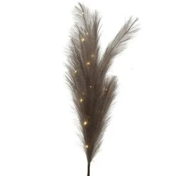 MARELIDA LED Federbüschel Pampasgras Dekozweig Leuchtend H: 68cm In Lila