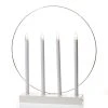 MARELIDA LED Fensterleucher Glory Kerzenleuchter Mit Ring 4flammig H: 45cm In Weiß
