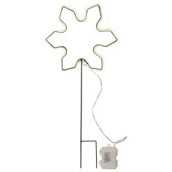 MARELIDA LED Gartenstecker Neon Schneeflocke 117LED H: 60cm In Weiß