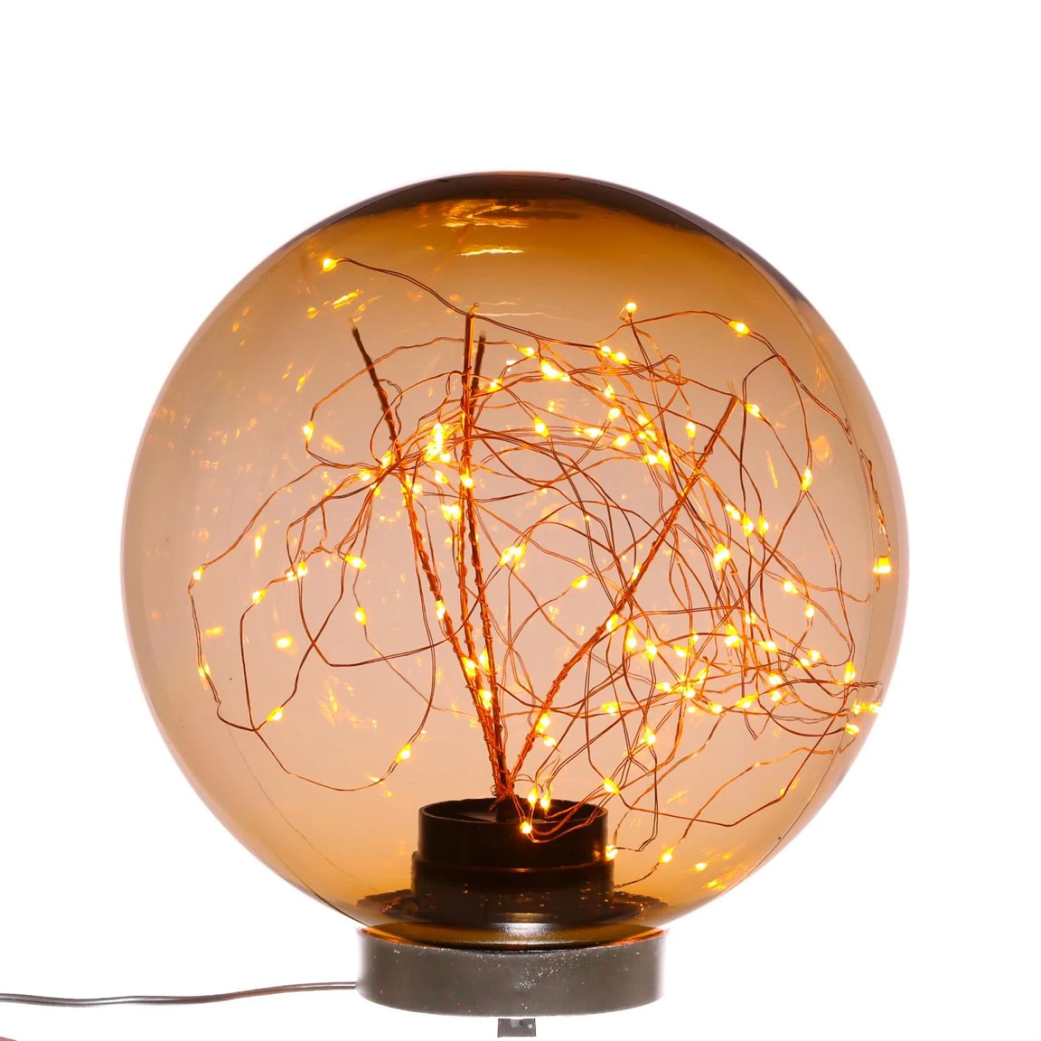 MARELIDA LED Kugel Mit Drahtlichterkette Stehend Für Außen D: 25cm In Orange