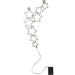 MARELIDA LED Leuchtsterne STELLA Fensterdeko 8 Sterne Mit Timer In Schwarz