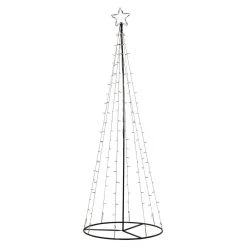 MARELIDA LED Lichterbaum Mit Sternspitze Funkelnd Für Außen H: 210cm